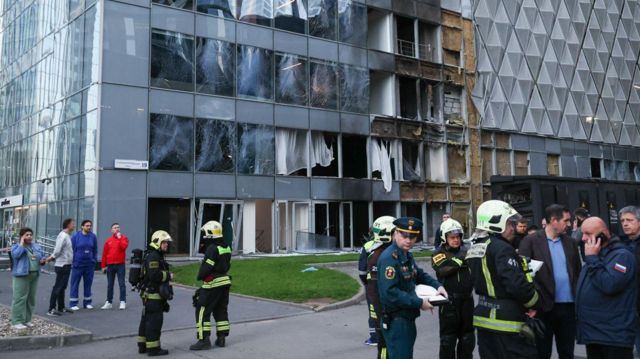 Новая атака беспилотников в Москве. Повреждены здания в «Москва-Сити ...