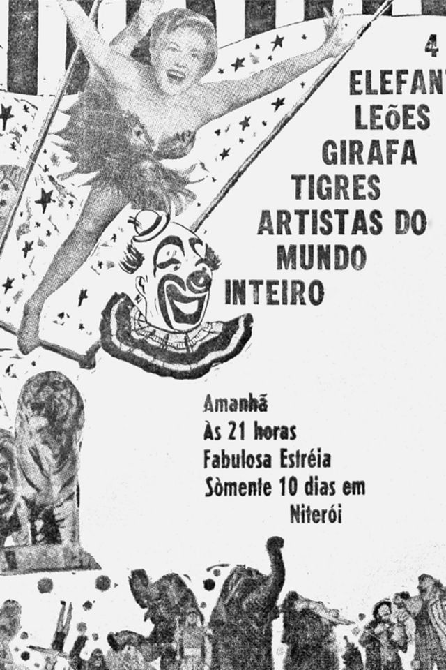 Panfleto anunciando apresentações do Gran Circo