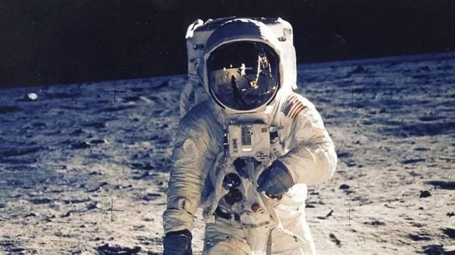 Image of an astronaut on the moon