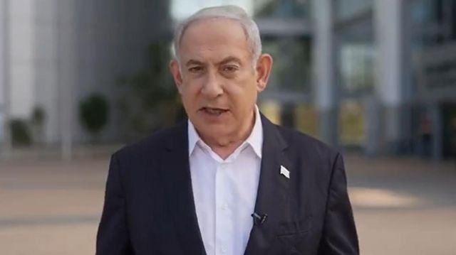 Benjamin Netanyahu, en una captura de su video en la plataforma X. 