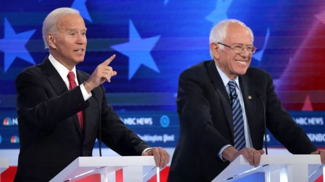 Joe Biden và Bernie Sanders 