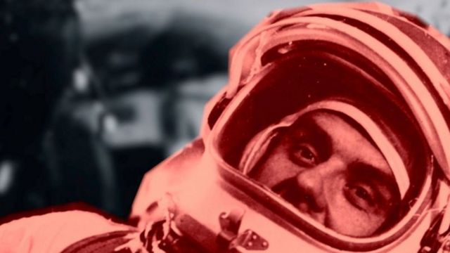 Rosto de astronauta em close