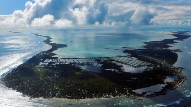 Foto aérea de Kiribati