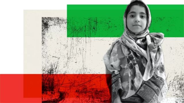 Iranian girl wearing a sheet