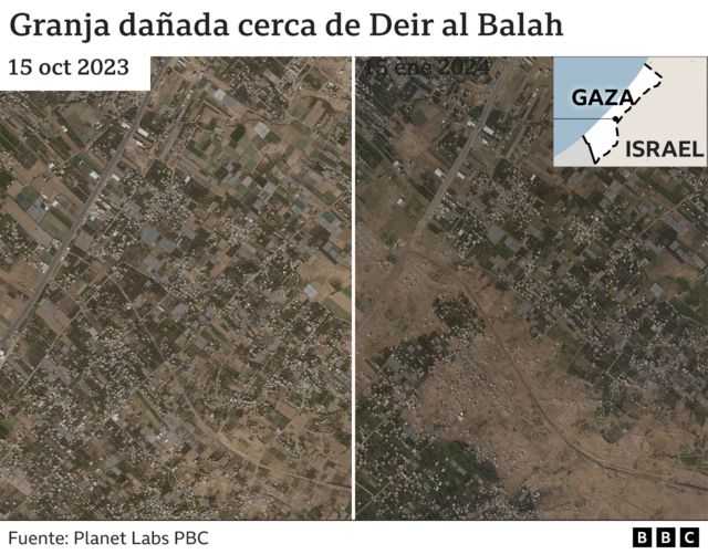 Imágenes satelitales de zonas agrarias