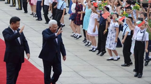 Xi Jinping e Mahmoud Abbas 