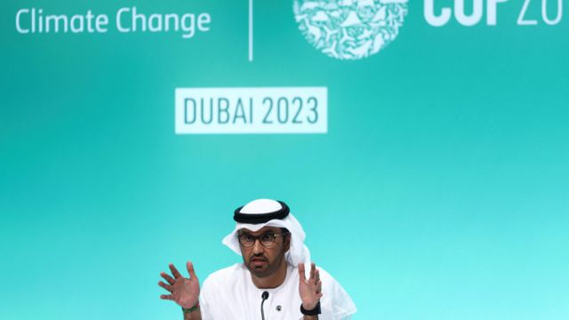 Sultão Ahmed Al Jaber fala na COP28