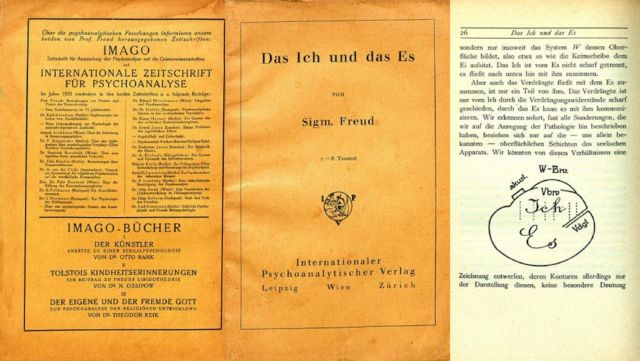 Páginas de "El ego y el id" de una de las primeras ediciones.