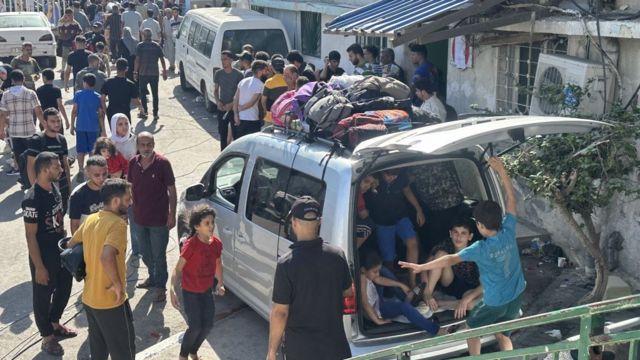 Pobladores de Gaza se marchan a la región sur