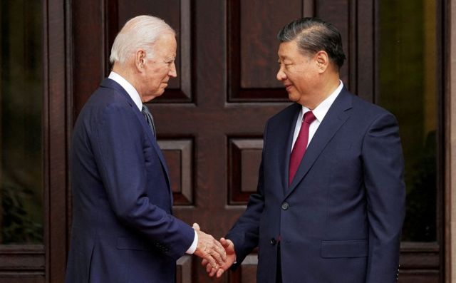 Ông Joe Biden và ông Tập Cận Bình gặp nhau tại khu dinh thự Filoli (California, Mỹ) bên lề thượng đỉnh APEC tháng 11 năm ngoái, chưa biết có thảo luận về vấn đề Đài Loan hay không