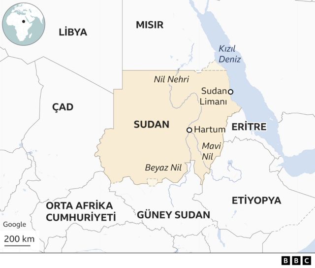 Sudan haritası