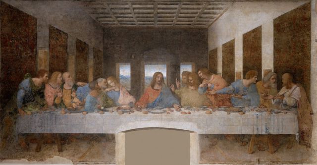 Pintura dos apóstolos na Santa Ceia