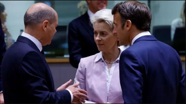 Macron, Ursula və Şultz müzakirə aparırlar