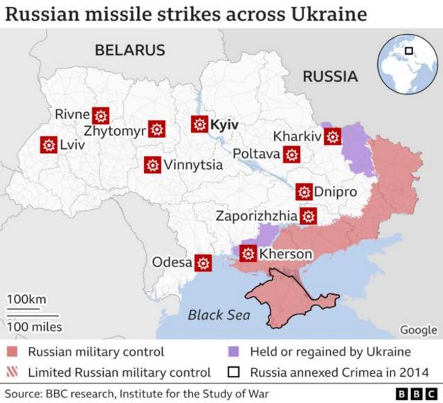 Nga tấn công nhiều điểm trên lãnh thổ Ukraine