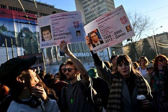 Протесты в Белграде