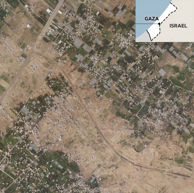 Hình ảnh khu vực đất nông nghiệp gần Deir al-Balah, ngày 15/1/2024