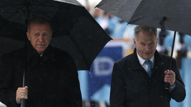 Cumhurbaşkanı Recep Tayyip Erdoğan ve Finlandiya Cumhurbaşkanı Sauli Niinisto 