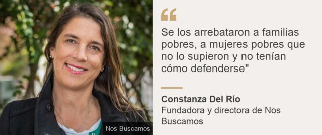 Quote de Constanza Del Río, fundadora y directora de Nos Buscamos.