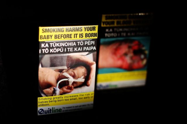 Campaña contra el consumo de tabaco en Nueva Zelanda.