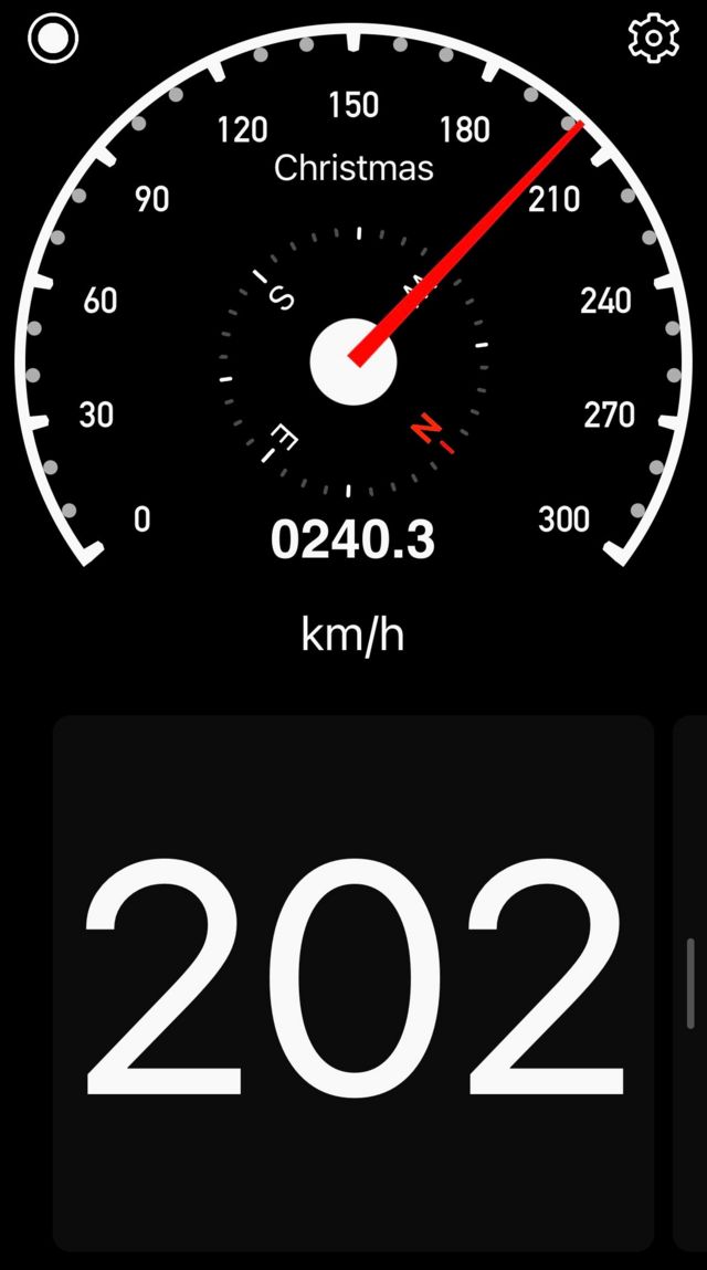 Marcador de velocidad del Brightline.