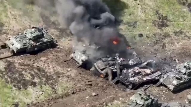 Quân đội Nga tuyên bố rằng một số xe tăng và xe bọc thép do phương Tây cung cấp cho Ukraine đã bị phá hủy trong giao tranh ác liệt