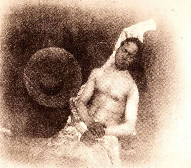 Autorretrato de Hippolyte Bayard como um homem afogado.