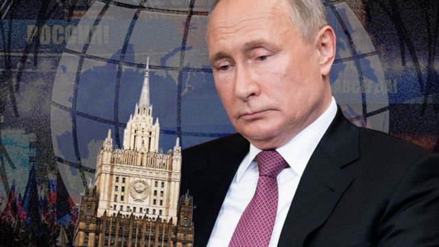 Коллаж: Путин и МИД России