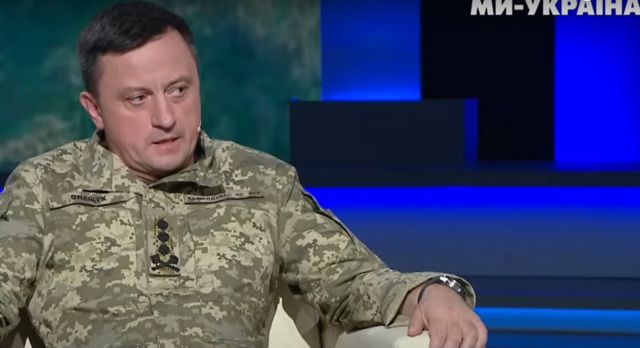 Ukraine Air Force Commander, Lt Gen Mykola Oleshchuk, speaking on national TV