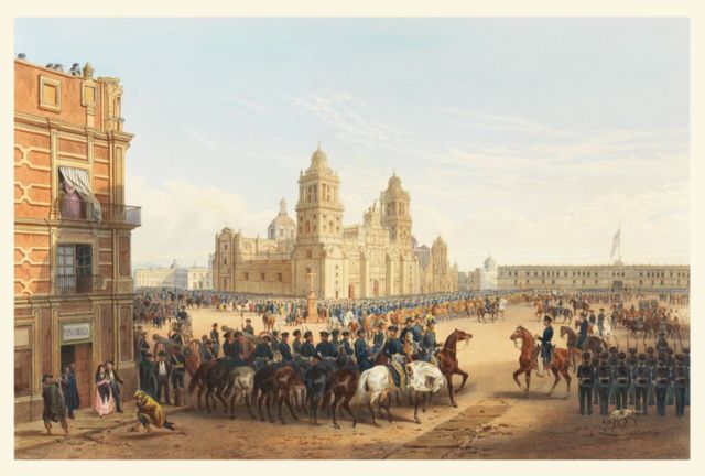 Una ilustración de militares de EE.UU. en Ciudad de México