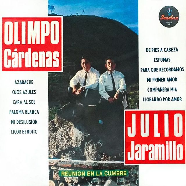 Carátula de un disco con una foto de Olimpo Cárdenas y Julio Jaramillo