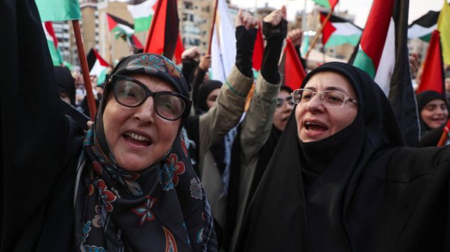 В столице Ливана Бейруте прошла акция солидарности с палестинцами 