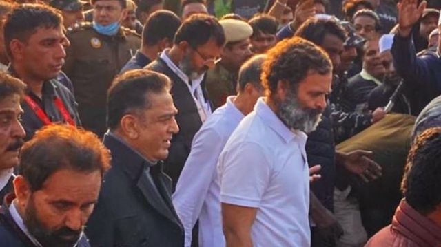 Kamal Hasan with Rahul Gandhi