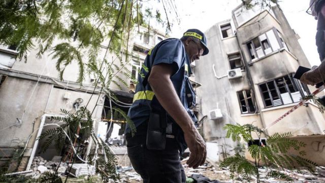 Edificio dañado en Ashkelon