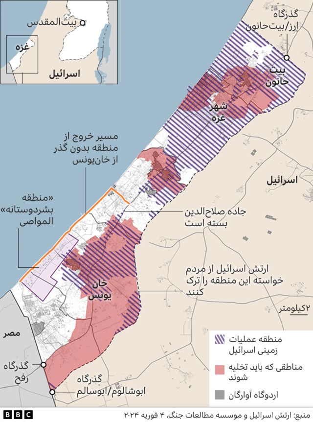 نقشه غزه