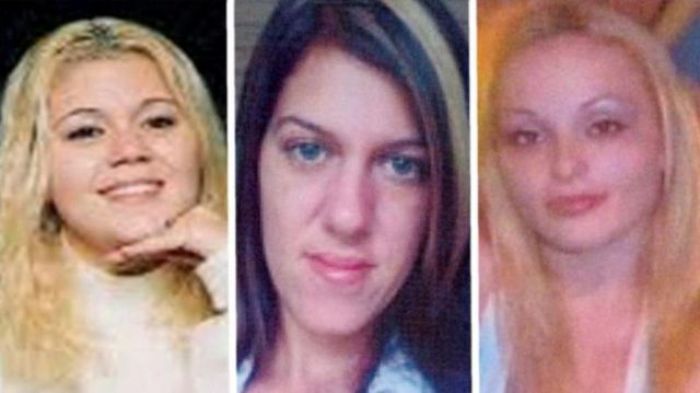 Victims Megan Waterman (izqda.), Amber Costello (centro) y Melissa Barthelemy (dcha.)