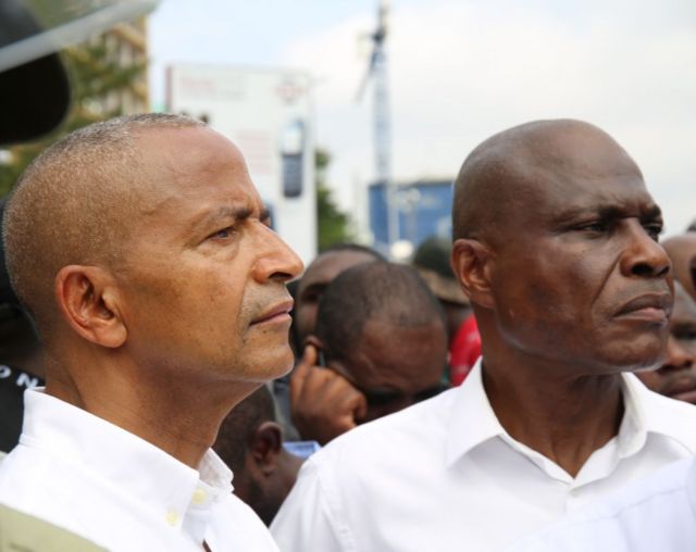 Les opposants Moïse Katumbi (à gauche) et Martin Fayulu (à droite)