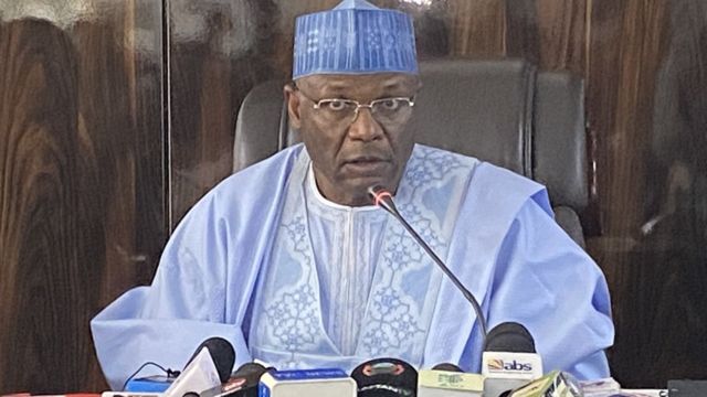 EU report on 2023 election: INEC Chairman Mahmood Yakubu give Inec pass  mark despite reports on 2023 general elections - BBC News Pidgin