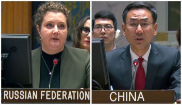 نمایندگان چین و روسیه در شورای امنیت