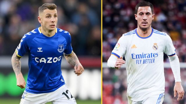 Lucas Digne and Eden Hazard