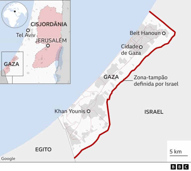 Faixa de Gaza, território palestino, foi alvo de uma série de ataques aéreos israelenses nas últimas horas
