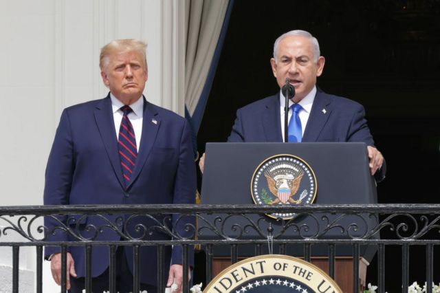 Donald Trump y Benjamin Netanyahu en Estados Unidos. 