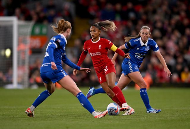 Taylor Hinds in action in for Liverpool against Everton last October