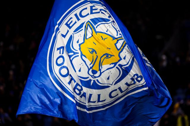 Leicester City flag at the King Power Stadium