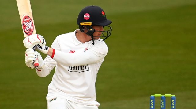 Keaton Jennings batting for Lancashire