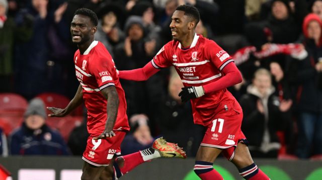 Middlesbrough celebrate scoring
