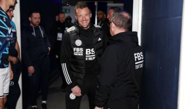 Jamie Vardy in the tunnel