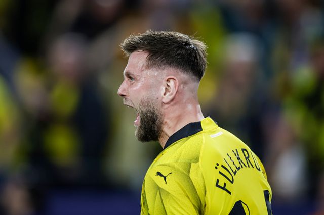 Niclas Fullkrug of Dortmund celebrating his goal