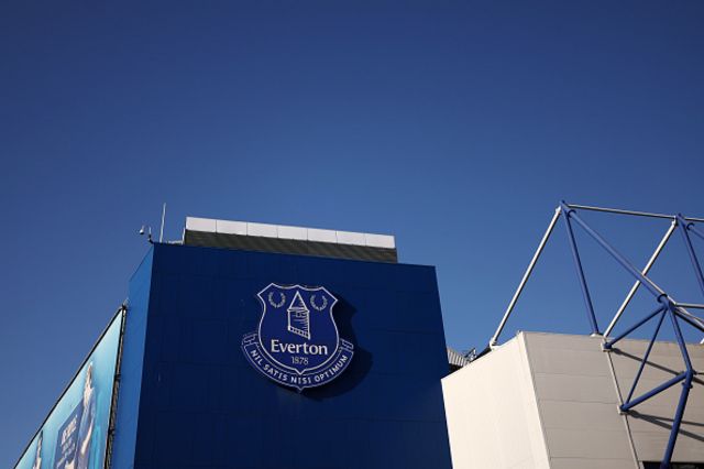 General view outside the Goodison Park stadium