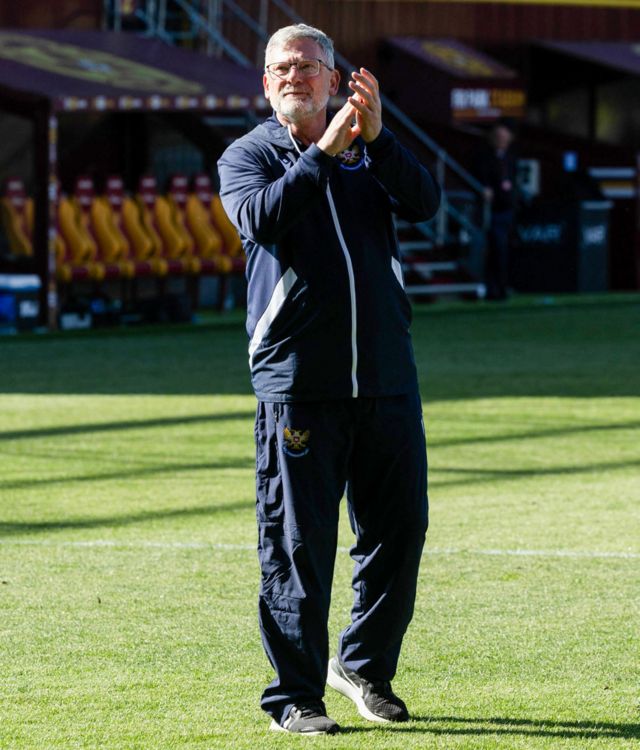 St Johnstone manager Craig Levein after a cinch Premiership match between Motherwell and St Johnstone at Fir Park, on May 19, 2024, in Motherwell, Scotland.