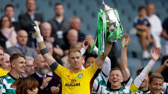 Joe Hart signs off with the Scottish Cup